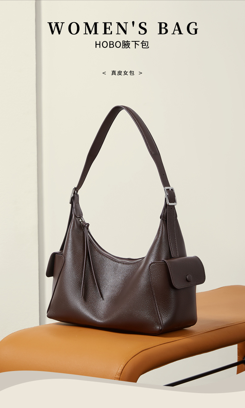 Bolso Hobo Cuero Vintage Casual